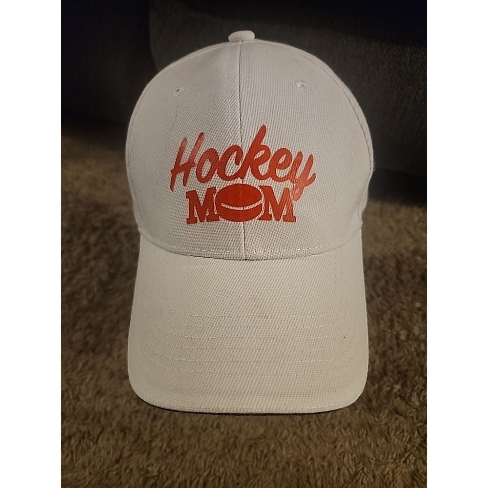 Hockey Mom Hat/Cap Women's Hats for Moms White, Adjustable New